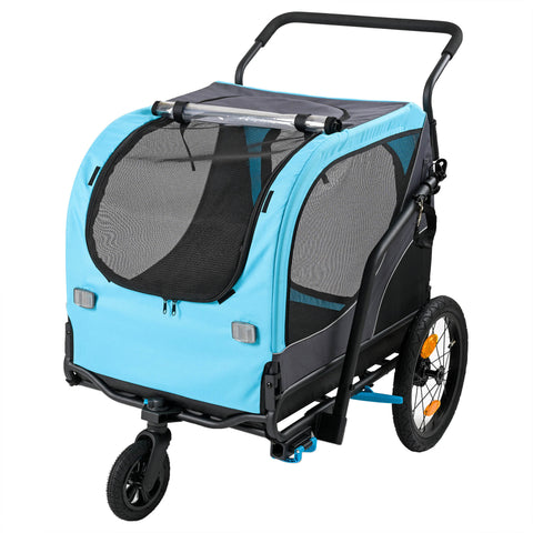 dog stroller 40 pound dog 2-in-1 Pet Bike Trailer & Large Foldable Dog Stroller