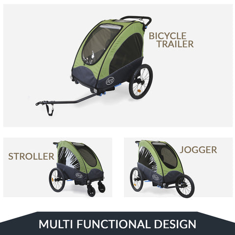green jogging stroller Venturer Bike Trailer/Jogger/Stroller, Green