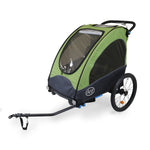 ClevrPlus Venturer Double Bicycle Baby Kid Child Trailer Bike Jogger/Stroller Folding, Green (CL_CLP802613) - Alt Image 1