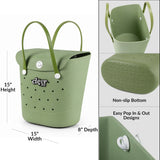 ClevrPlus Convertible Beach Tote Backpack, Green – Waterproof EVA Beach Bag with Removable Straps & Lid, Sandproof Rubber Beach Tote, Lightweight Pool Bag (CL_CLP807101) - Alt Image 5