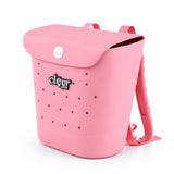 ClevrPlus Convertible Beach Tote Backpack, Pink – Waterproof EVA Beach Bag with Removable Straps & Lid, Sandproof Rubber Beach Tote, Lightweight Pool Bag (CL_CLP807102) - Alt Image 7