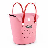 ClevrPlus Convertible Beach Tote Backpack, Pink – Waterproof EVA Beach Bag with Removable Straps & Lid, Sandproof Rubber Beach Tote, Lightweight Pool Bag (CL_CLP807102) - Alt Image 8