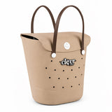 ClevrPlus Convertible Beach Tote Backpack, Brown – Waterproof EVA Beach Bag with Removable Straps & Lid, Sandproof Rubber Beach Tote, Lightweight Pool Bag (CL_CLP807103) - Alt Image 8