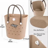 ClevrPlus Convertible Beach Tote Backpack, Brown – Waterproof EVA Beach Bag with Removable Straps & Lid, Sandproof Rubber Beach Tote, Lightweight Pool Bag (CL_CLP807103) - Alt Image 5