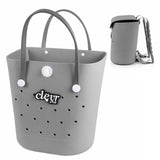 ClevrPlus Convertible Beach Tote Backpack, Grey – Waterproof EVA Beach Bag with Removable Straps & Lid, Sandproof Rubber Beach Tote, Lightweight Pool Bag (CL_CLP807104) - Main Image