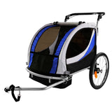 Blue ClevrPlus Deluxe Child Trailer/ Bicycle Jogger (CL_CLP802605) - Alt Image 1