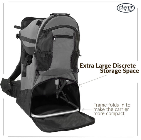 Deluxe Baby Backpack Child Carrier, Grey