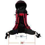 Deluxe Baby Backpack Child Carrier, Red |  ClevrPlus Carriers.