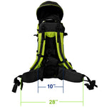 Deluxe Baby Backpack Child Carrier, Green |  ClevrPlus Carriers.