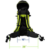 Deluxe Baby Backpack Child Carrier, Green |  ClevrPlus Carriers.