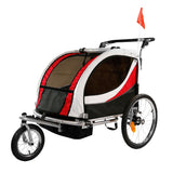 ClevrPlus Deluxe Child Trailer/ Bicycle Jogger, Red (CL_CLP802606) - Main Image